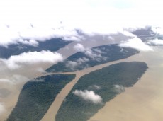 Vista da Amazonia ontem, quando eu deixava Belem.